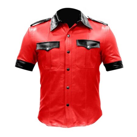 Police Uniform Gay Fetish Red Shirt