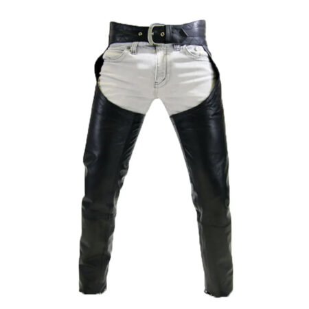 Men's Leather Chaps Pants Style Trousers