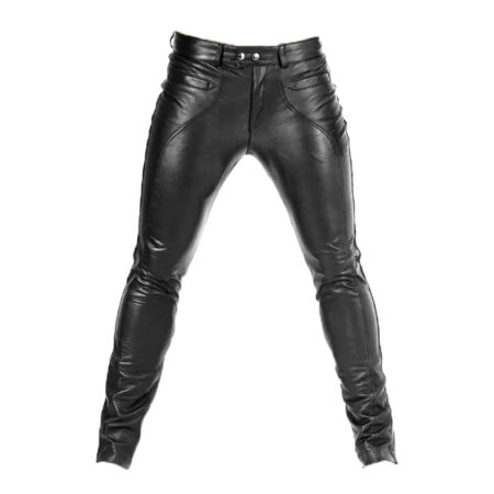 Fit G-Zip Regular Leather Pants