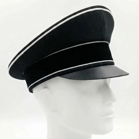 Black Military Peaked Cap