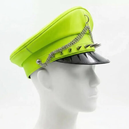 Genuine Leather Neon Parrot Army Muir Cap