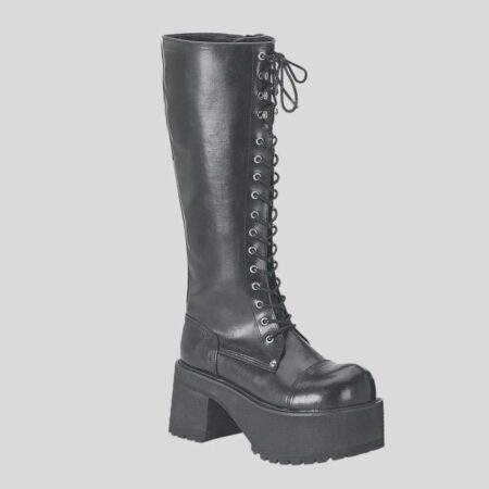 Knee High Lace-Up Goth Boots