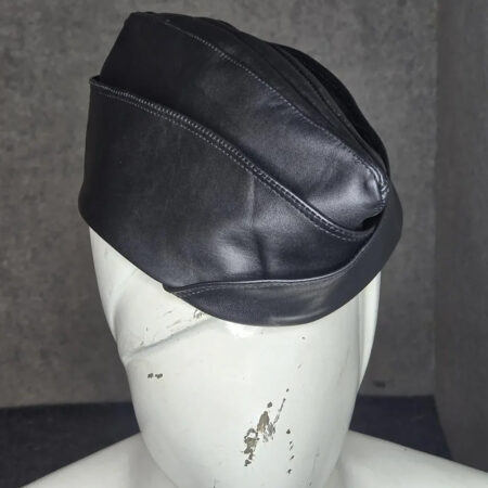 Retro Military Leather Garrison Cap