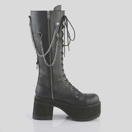 Leather Knee High Platform Boots