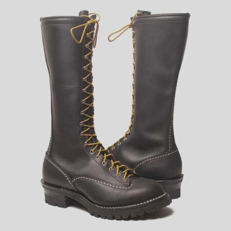 Heavy-Duty Black Leather Boots