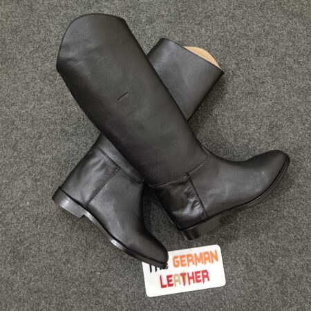 Men’s Black Leather Riding Boots